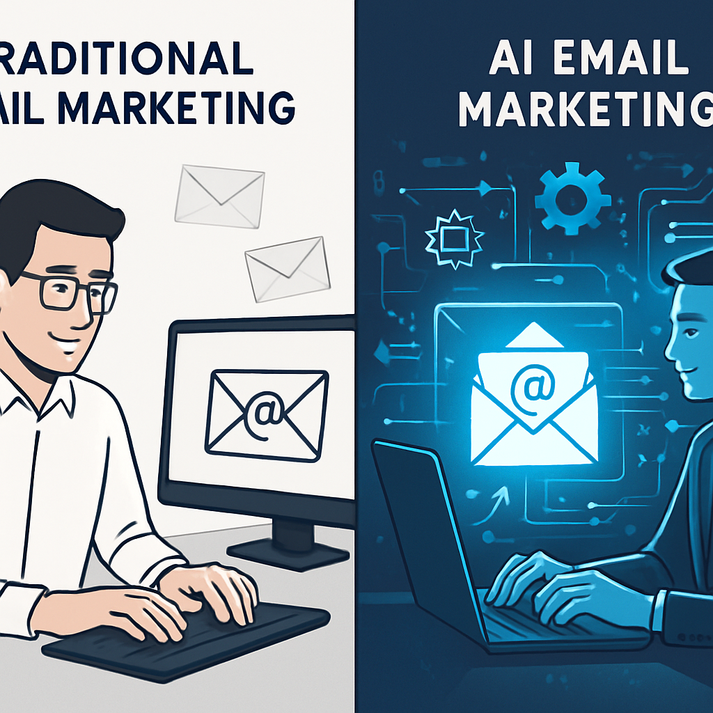 ai email marketing comparison explained visually — AI Email Marketing vs Traditional Email: What Works Better?